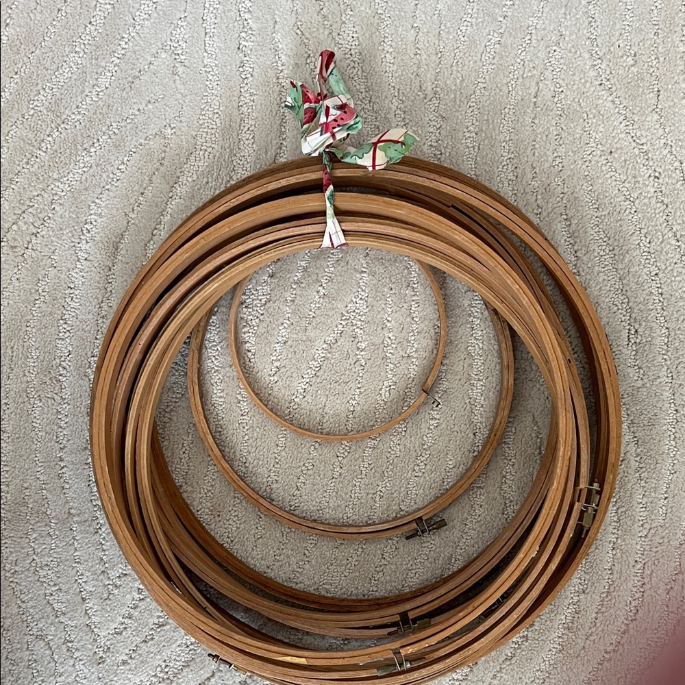 Set of Wooden Embroidery Hoops